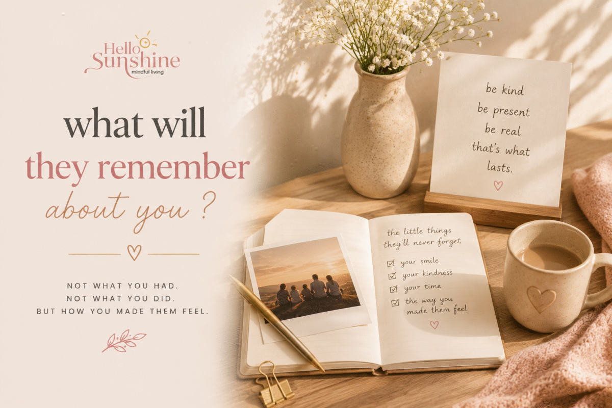 What will they remember about you? Mindful living and meaningful connections