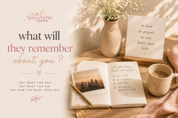 What will they remember about you? Mindful living and meaningful connections